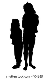 images 2 Sisters Silhouette clipart library