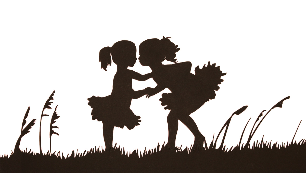 pic 2 Sisters Silhouette https www shutterstock com image vector silhouette two young slender women on 307516676