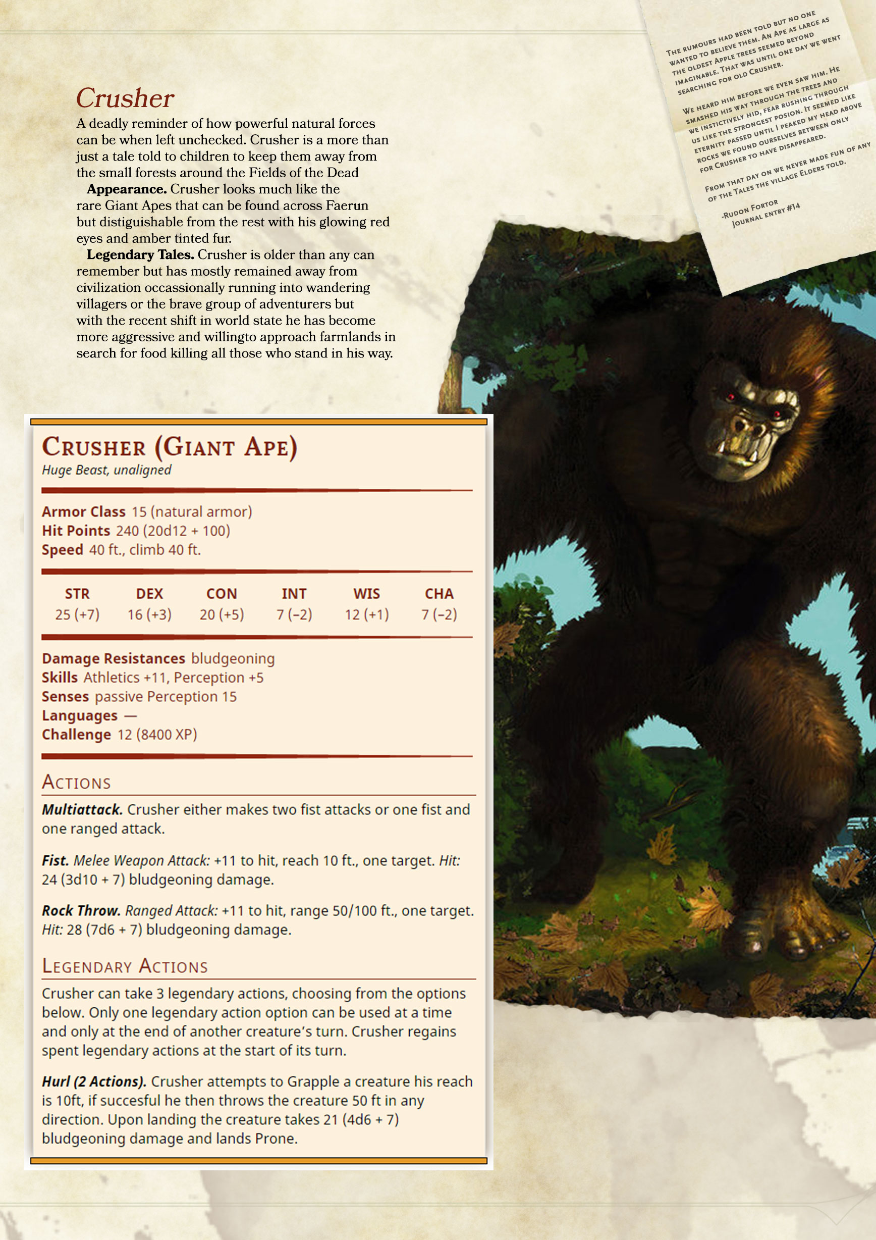 pics 5E Giant Ape giant ape for d d imgur