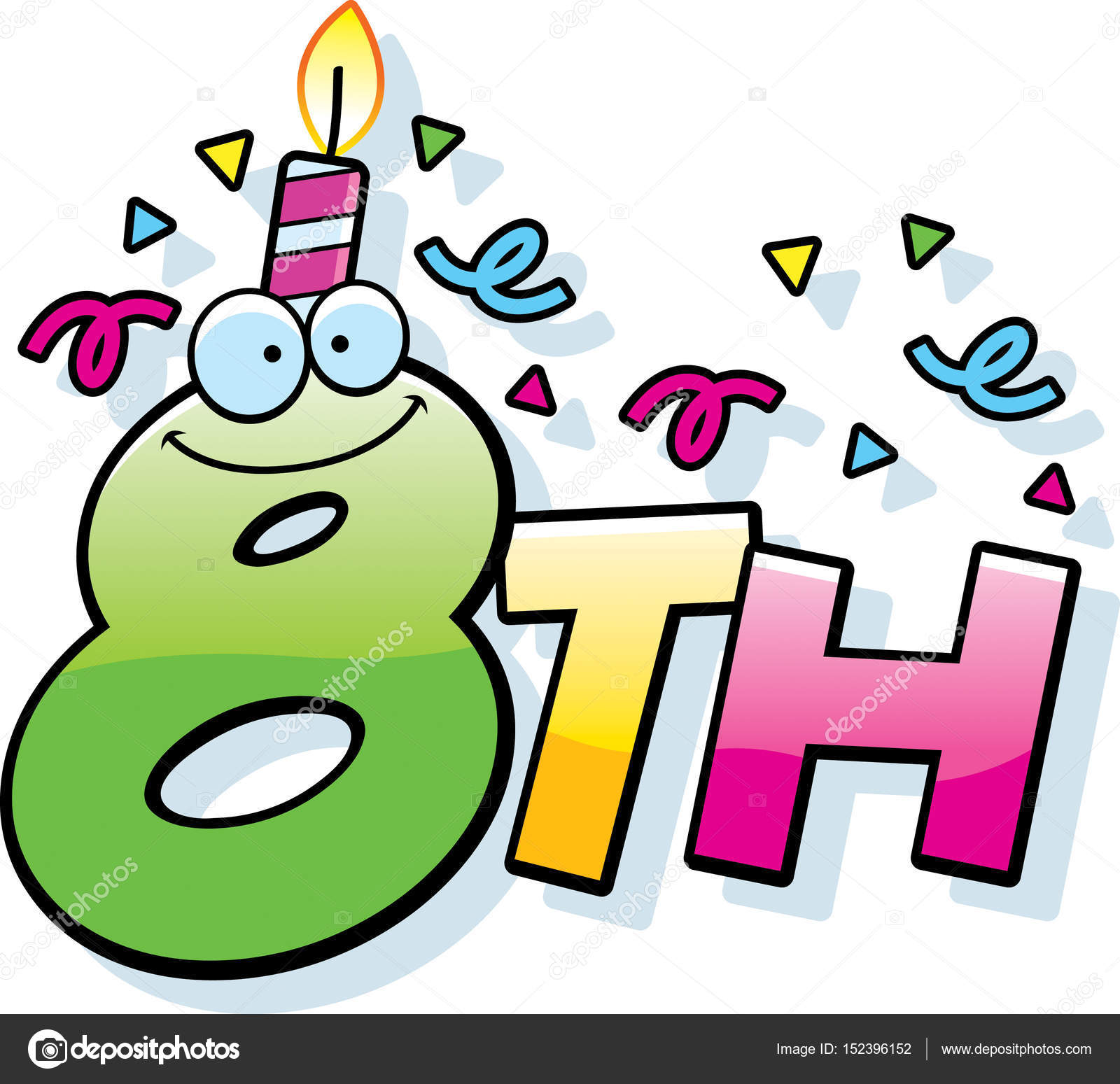 picture 8Th Birthday Clipart 872 8th birthday stock illustrations