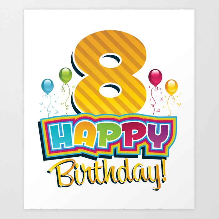 wallpapers 8Th Birthday Clipart vector 8th birthday images