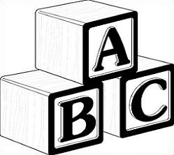 pics Abc Blocks Black And White clipart library