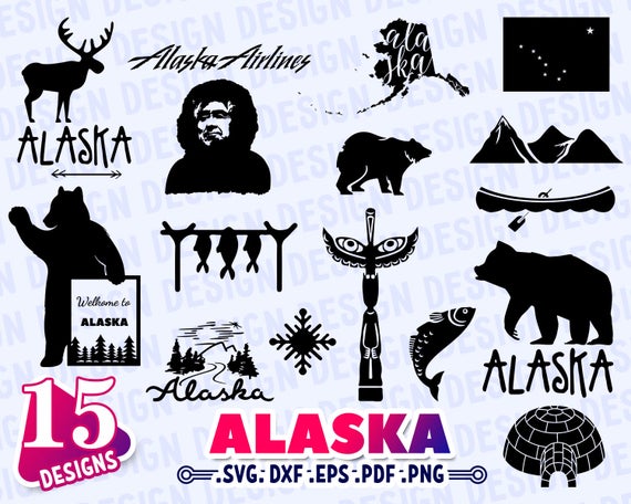 pics Alaska Silhouette Clip Art https www shutterstock com image vector black vector map alaska 1135163312