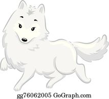 photo Arctic Fox Clipart illustration of cute cartoon arctic fox walking
