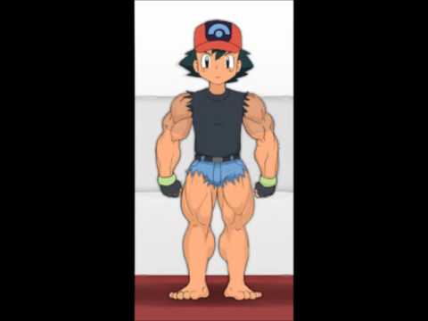 images Ash Ketchum Muscle pokemon pikachu buff ash cgart