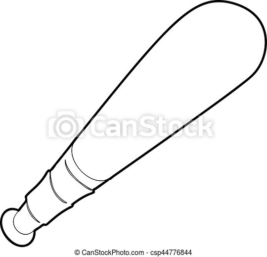 picture Baseball Bat Outline baseball bat and ball hand drawn outline doodle icon team sport