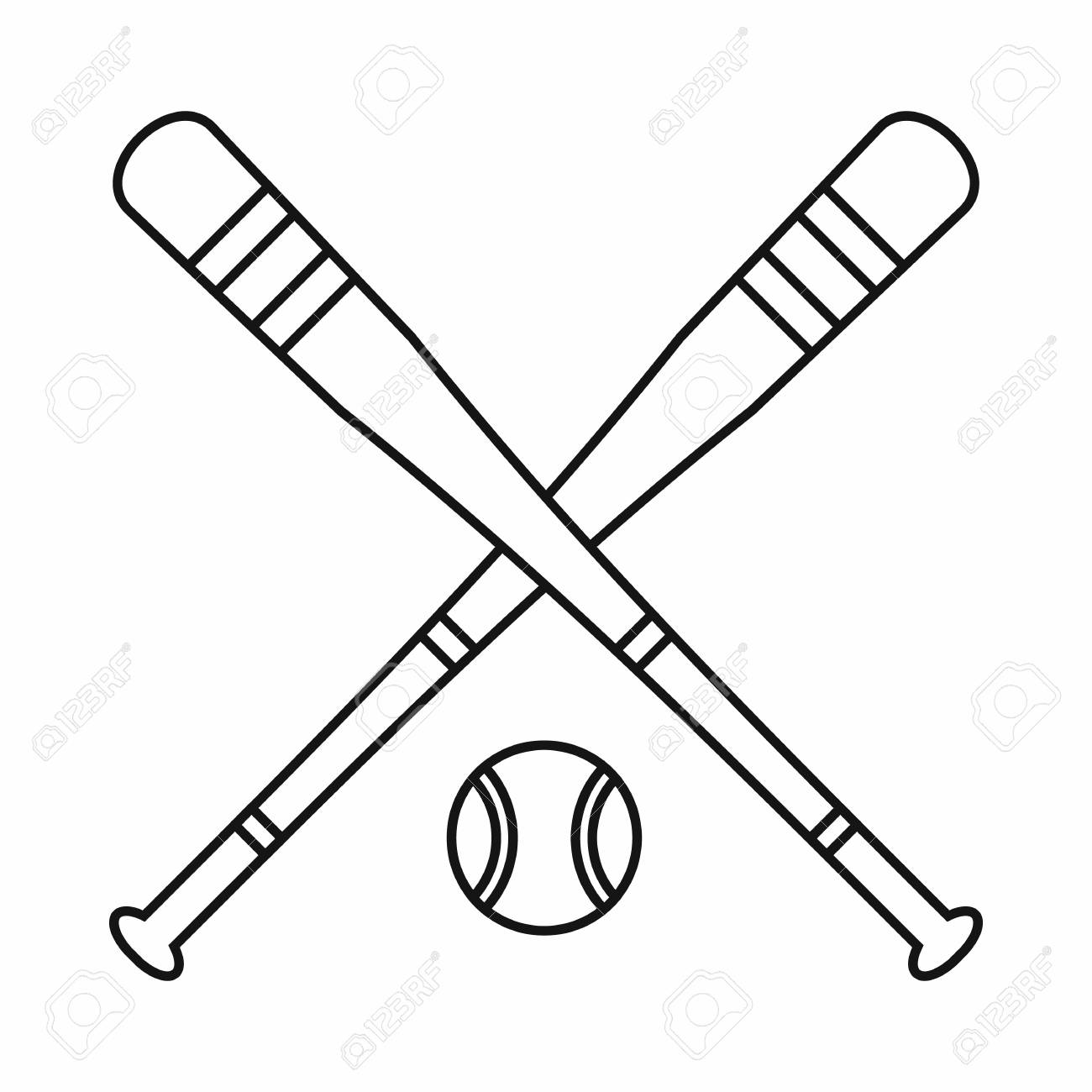 picture Baseball Bat Outline depositphotos