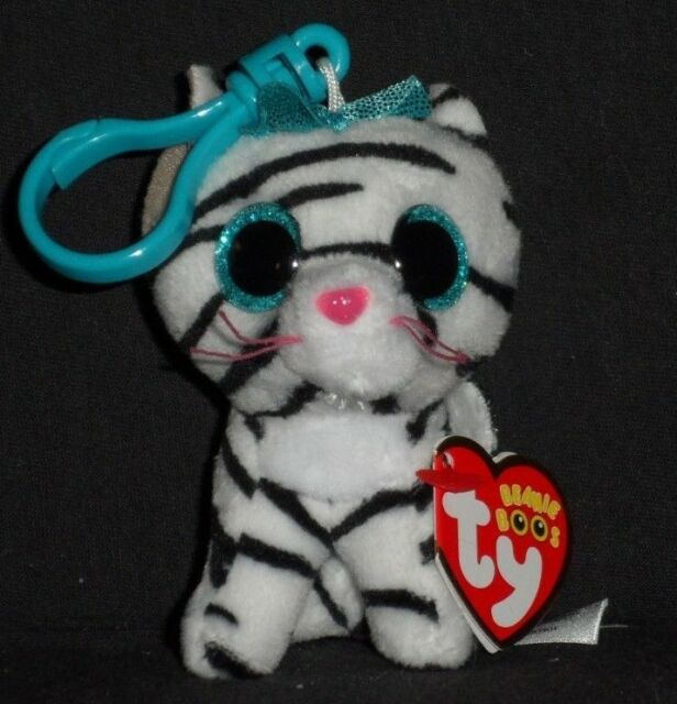 pic Beanie Boo Cat Keychain ty beanie boos mini boo collectible clips heather the cat 2 inch