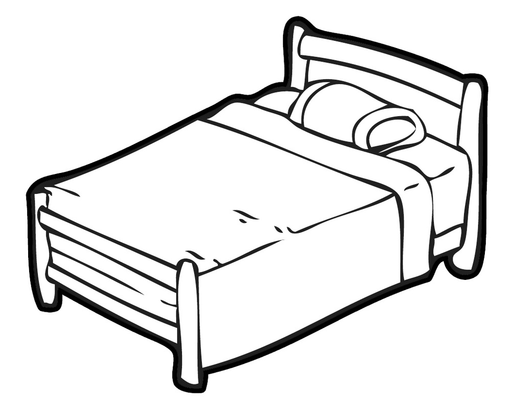 pic Bed Clipart Black And White clipart library