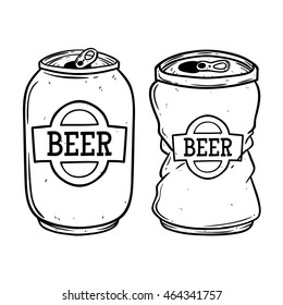 images Beer Black And White Can https www shutterstock com image vector broken beer can using doodle art 464341757