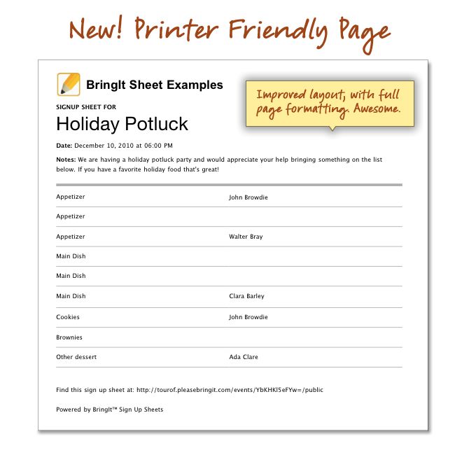 picture Birthday Potluck Sign Up Sheet birthday potluck sign up sheet best