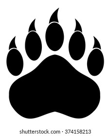pic Black Bear Paw Logo clipart library