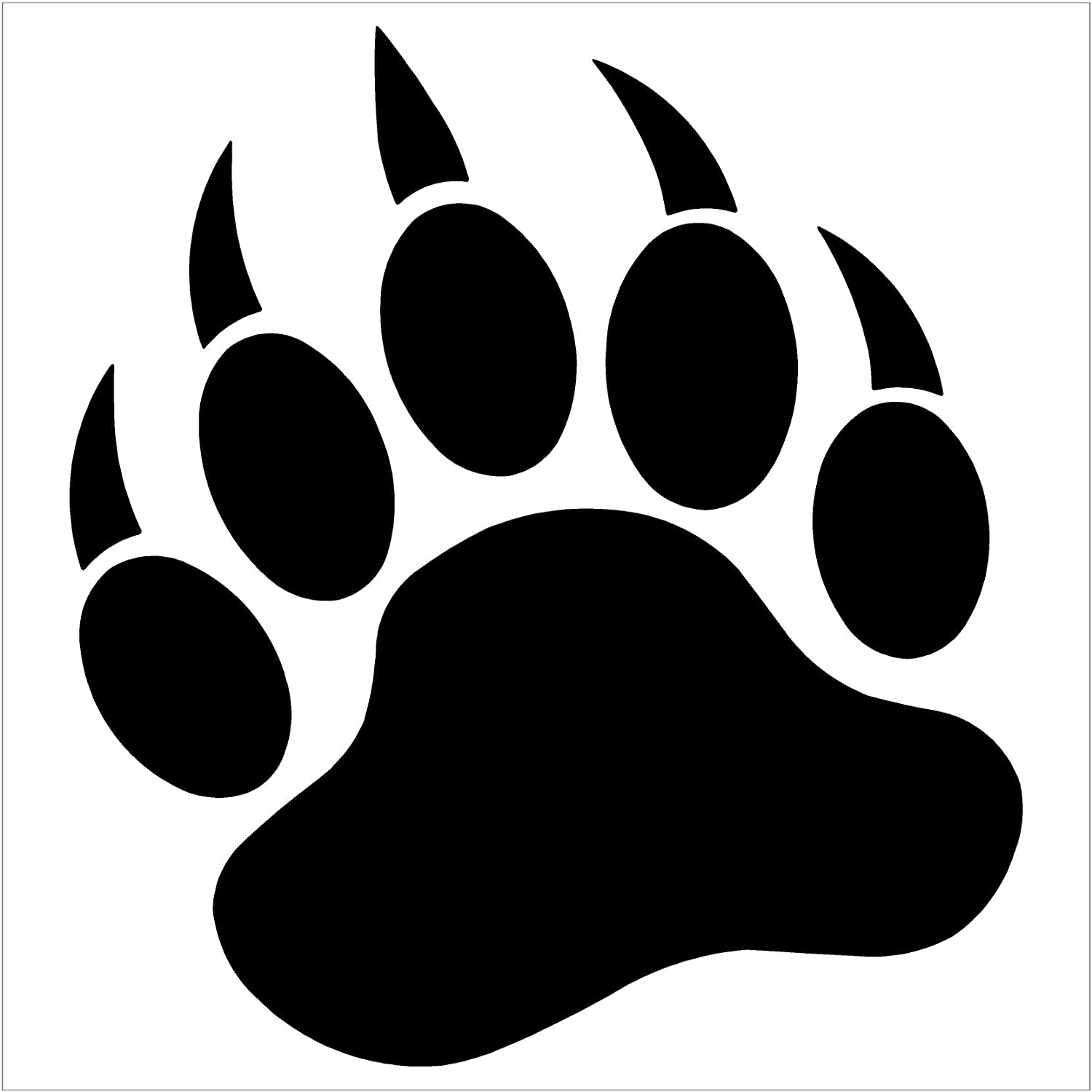 picture Black Bear Paw Logo grizzly bear paw print 3 5 black vinyl decal window sticker for laptop ipad window wall car truck motorcycle
