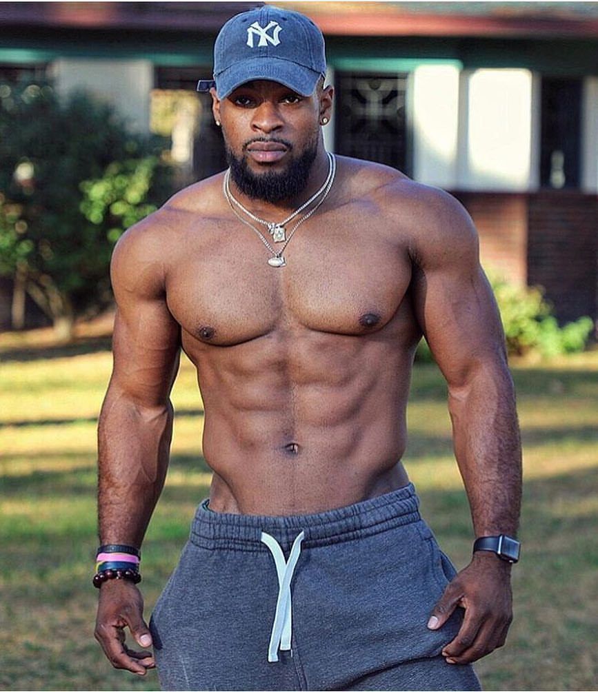 pix Black Male Abs handsome muscular arabic black man removing his pants showing