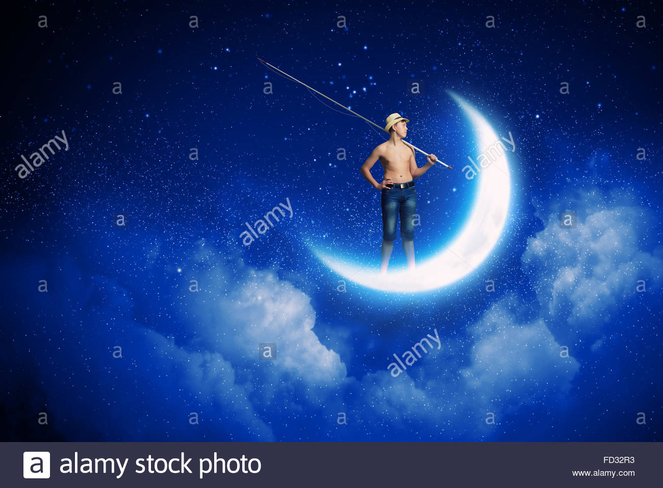 images Boy On The Moon Fishing dreamworks animation moon drawing
