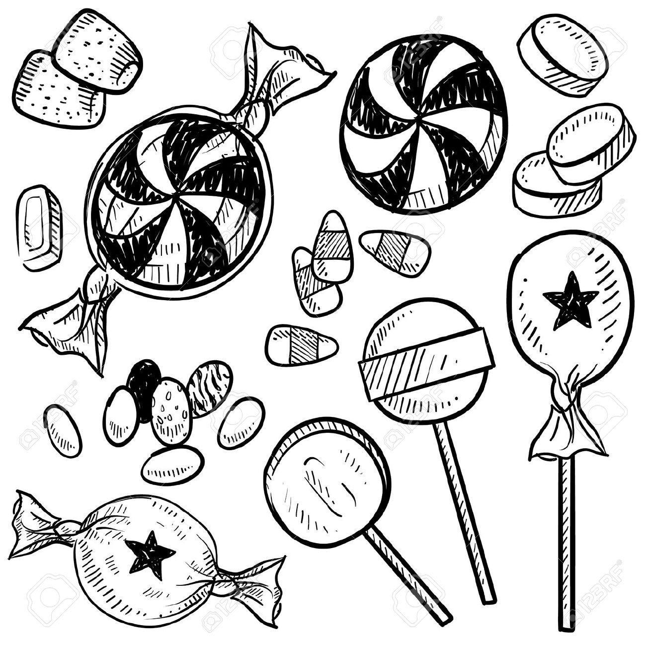 picture Candy Clipart Black And White clipart library
