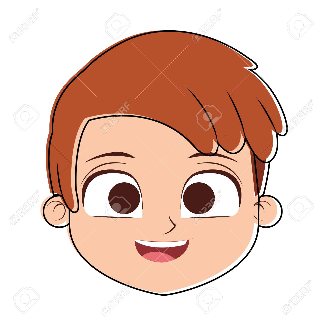 pix Cartoon Boy Face Clip Art https www shutterstock com image vector illustration face boy on white background 123780619