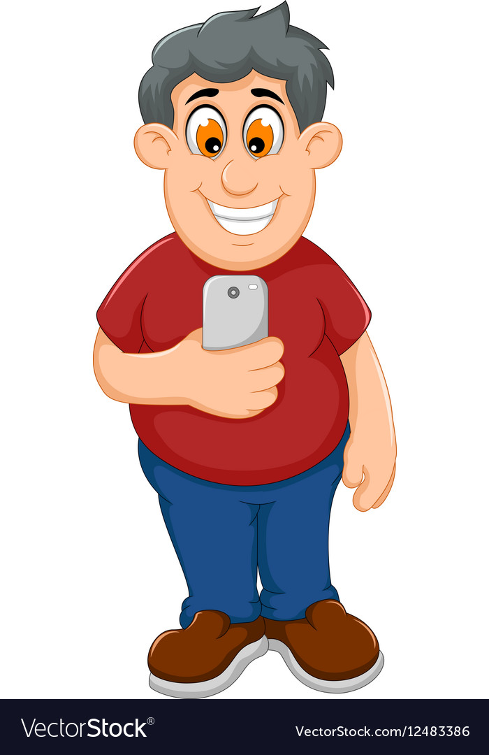wallpapers Cartoon Person On The Phone black man video calling with cellphone vector cartoon clipart friendlystock