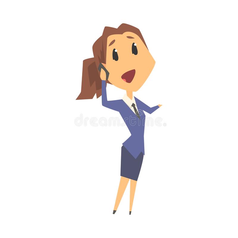 photo Cartoon Person On The Phone vectorstock