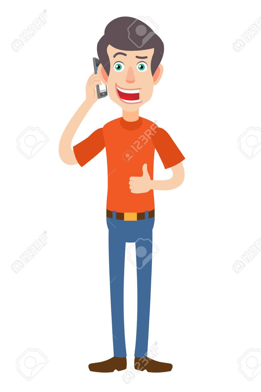wallpapers Cartoon Person On The Phone https www shutterstock com image vector man holding mobile phone hand full 647146453