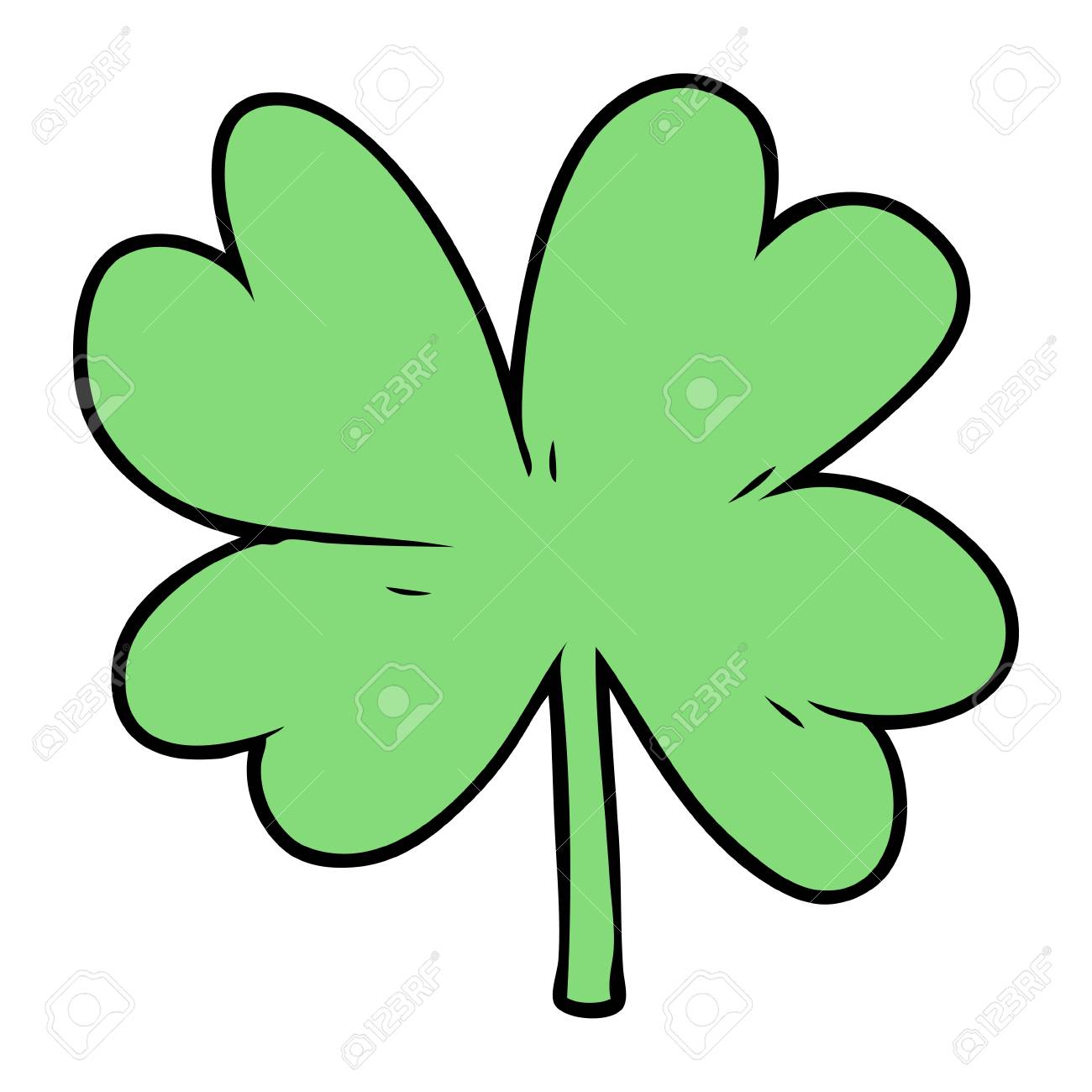 pic Cartoon Picture Of Four Leaf Clover four leaf clover and shamrock stock illustration download image now istock