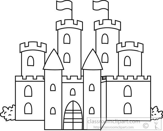 pic Castle Clipart Easy castle clipart black and white png