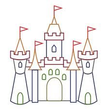 picture Castle Clipart Easy castle clipart black and white