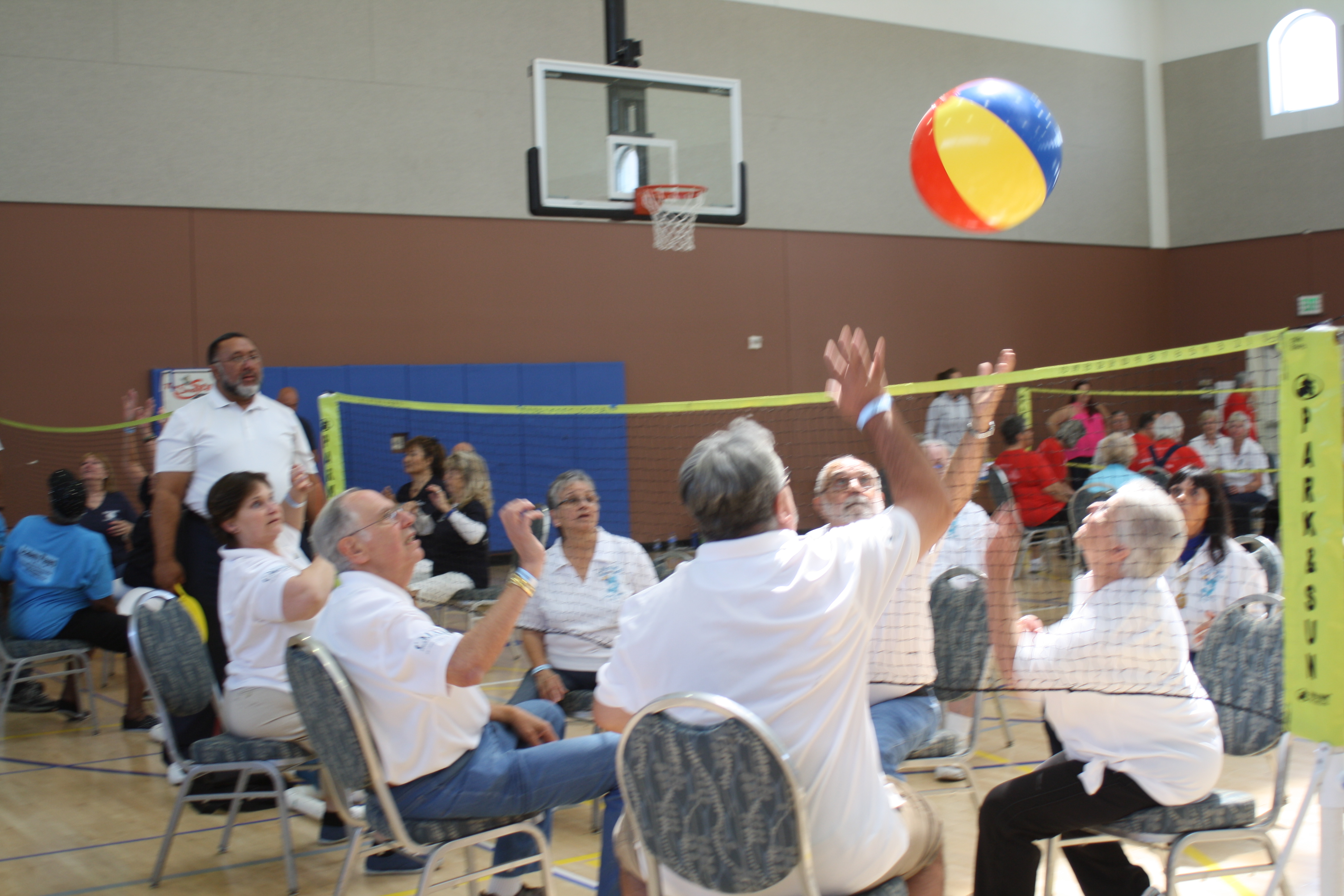 picture Chair Volleyball Images seniors compete in chair volleyball