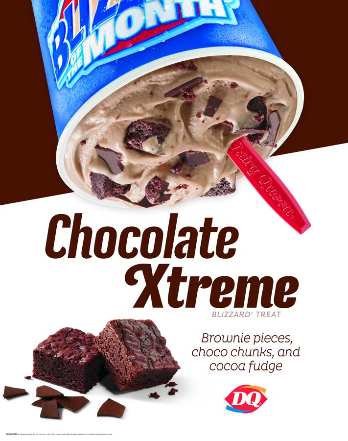 picture Choco Brownie Extreme Blizzard chocolate xtreme blizzard treat dq
