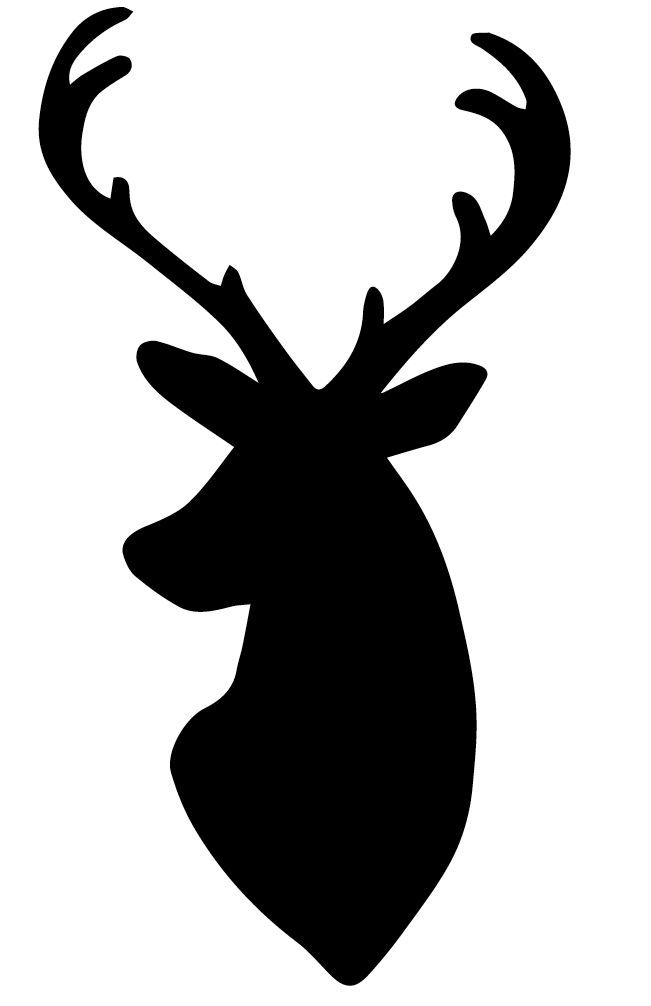 pic Clip Art Deer Head Silhouette diy gold foil deer head silhouette