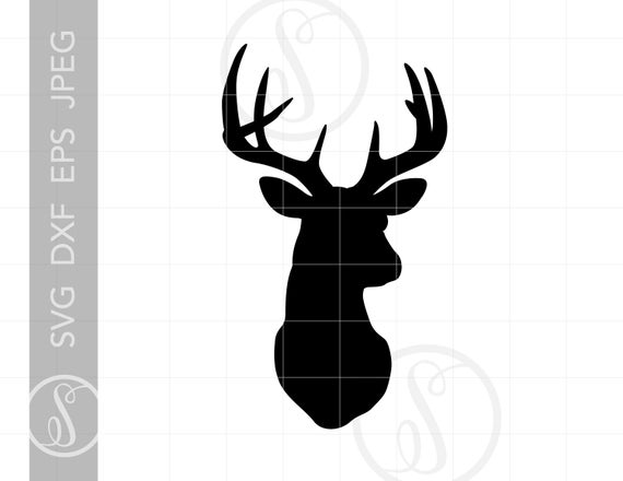 pic Clip Art Deer Head Silhouette reindeer silhouette deer head