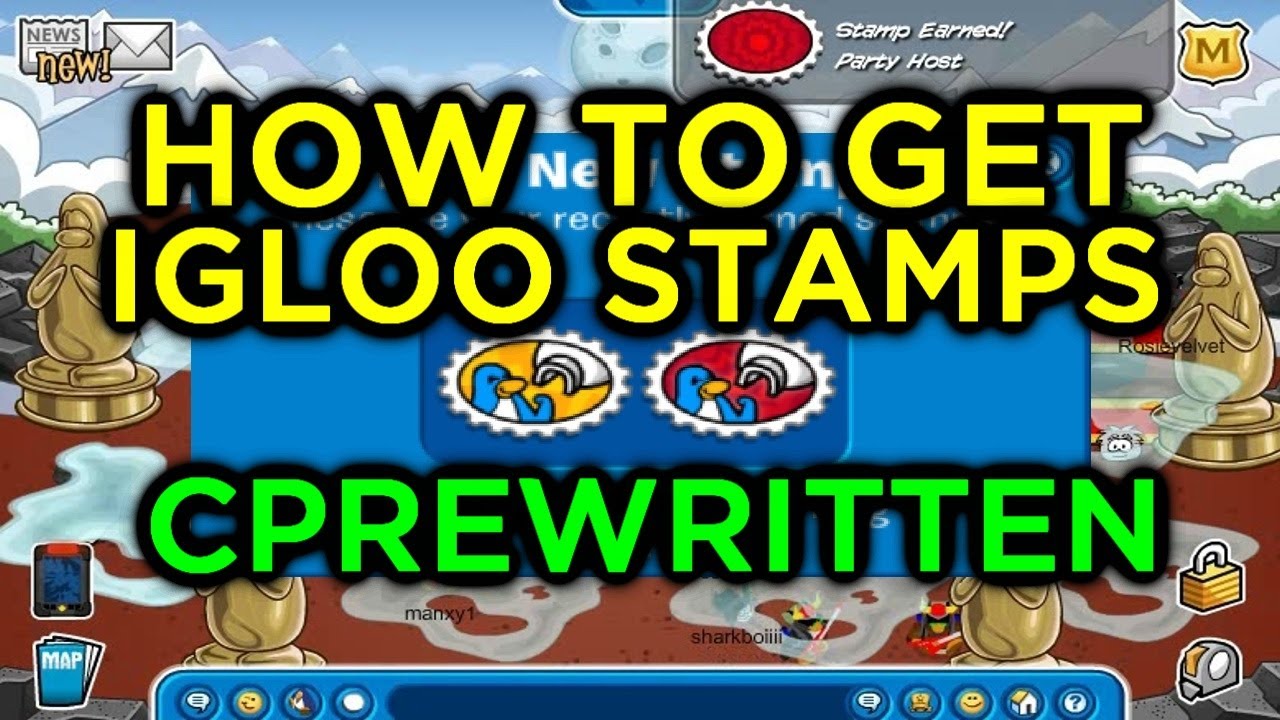 photo Club Penguin Party Stamps activity stamps club penguin
