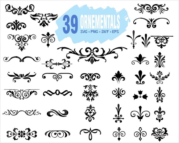 picture Decorative Flourishes Svg floral vintage frames ornamental split frame svg flourish 212381 svgs design bundles