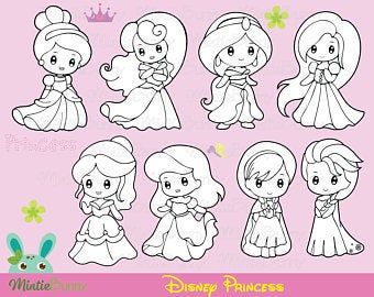 pic Disney Princess Clipart Black And White disney princess coloring pages