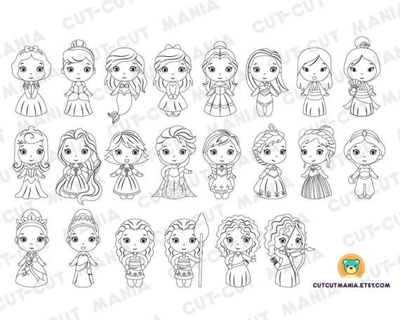 photo Disney Princess Clipart Black And White pinterest
