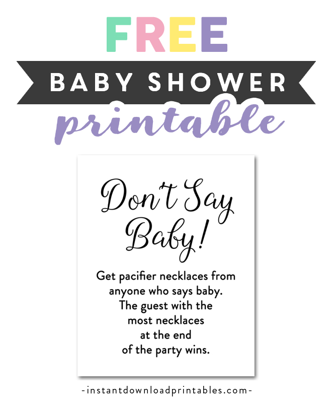 picture Don T Say Baby Sign Printable Free don t say baby game grey yellow stars
