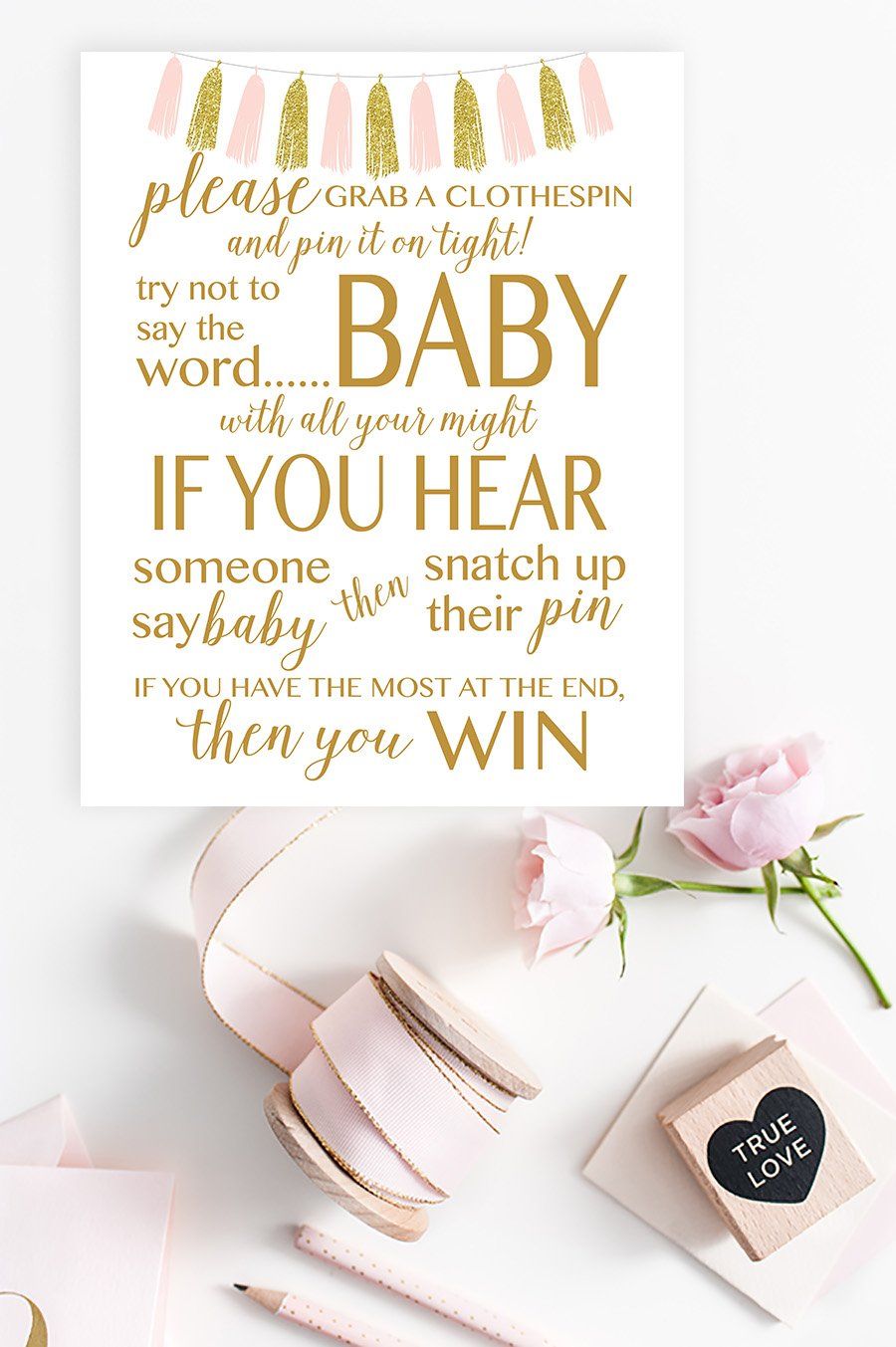 photo Don T Say Baby Sign Printable Free don t say baby sign grey confetti printable