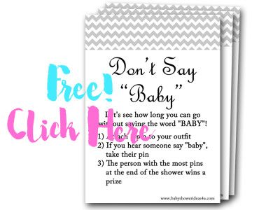 photo Don T Say Baby Sign Printable Free printable baby shower don t say baby