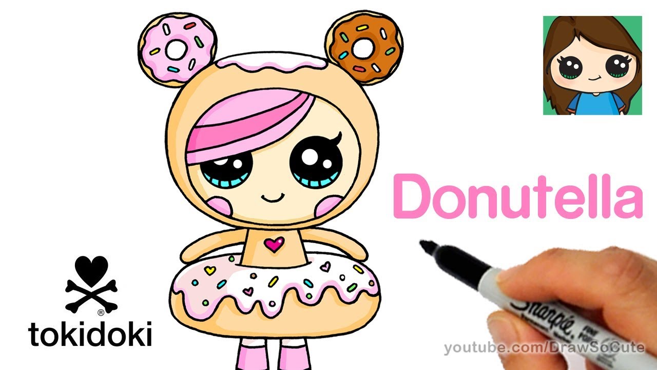 picture Draw So Cute Donut how to draw a kitten in a donut easy
