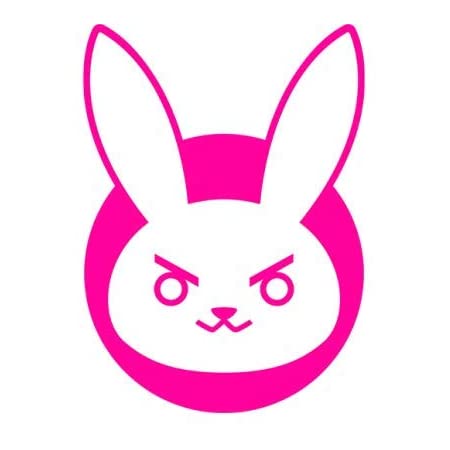 pics Dva Bunny Logo d va bunny logo vinyl stickers symbol 5 5 decorative die cut decal for cars tablets laptops skateboard pink color