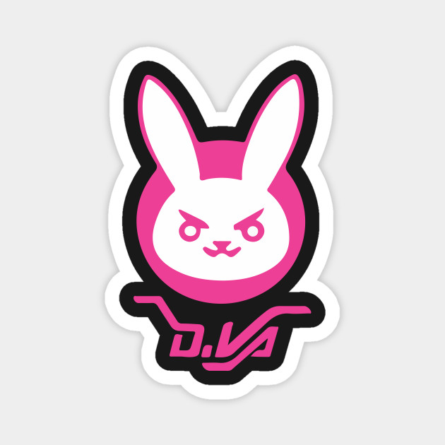 pix Dva Bunny Logo d va bunny logo vinyl stickers symbol 55 decorative die cut decal for cars tablets laptops skateboard pink color custom stickers