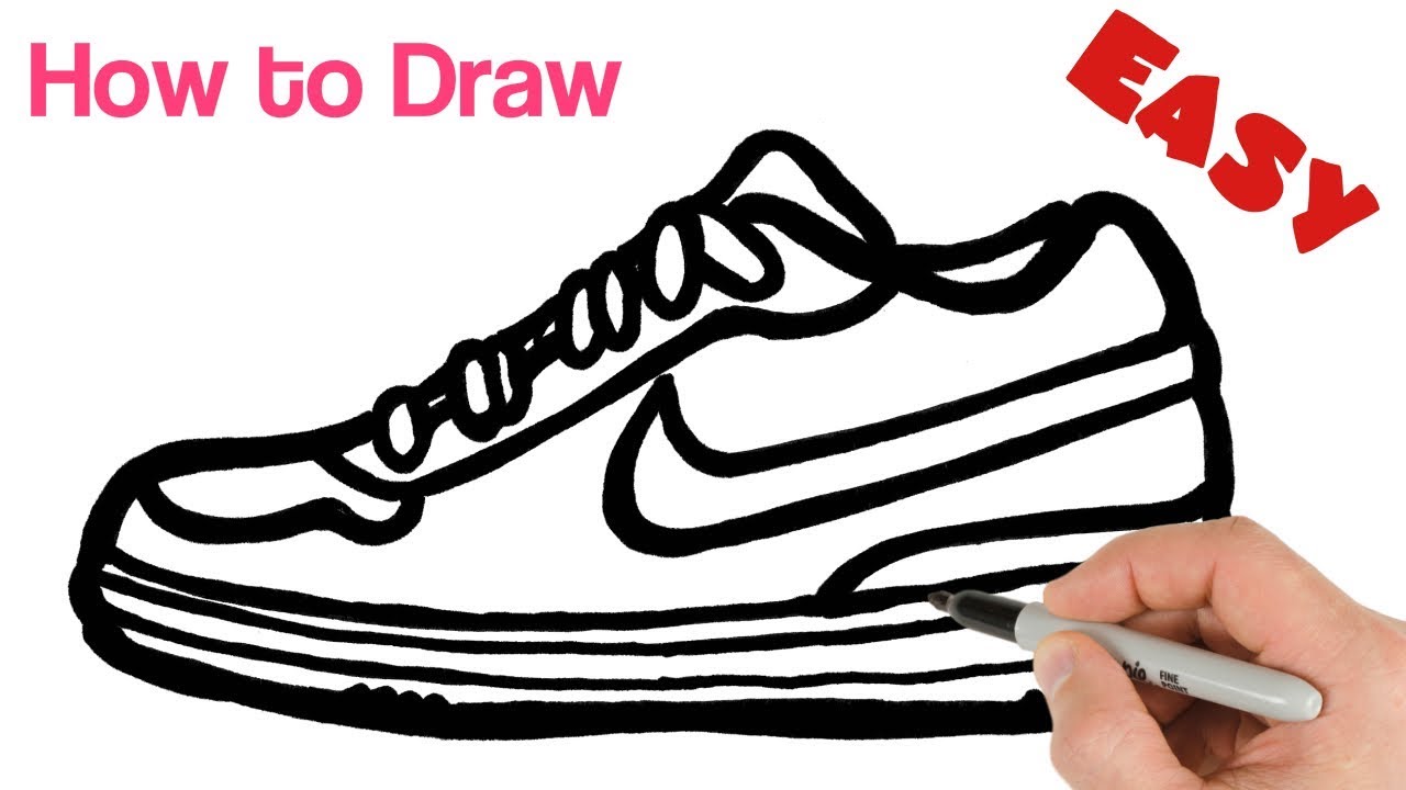 pics Easy Shoes Sketch how to draw converse shoes sneakers easy drawing