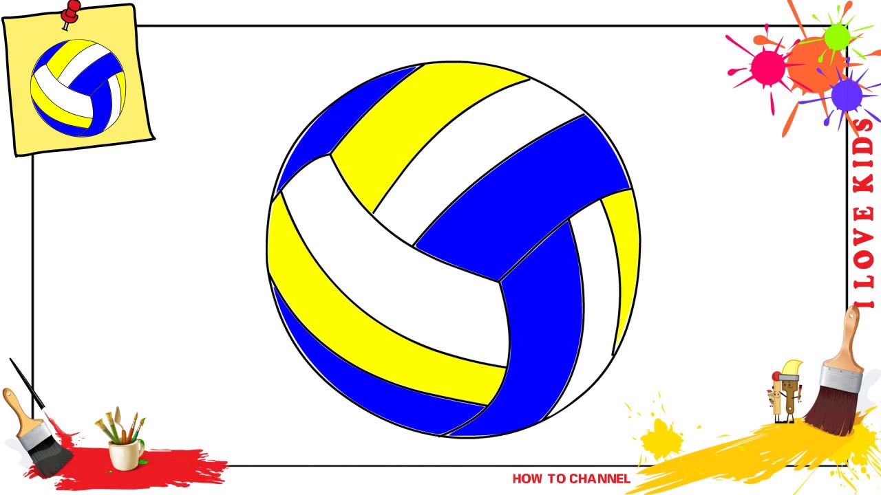 pix Easy Volleyball Drawing over the net easy steps to draw 3 different volleyballs art hearty