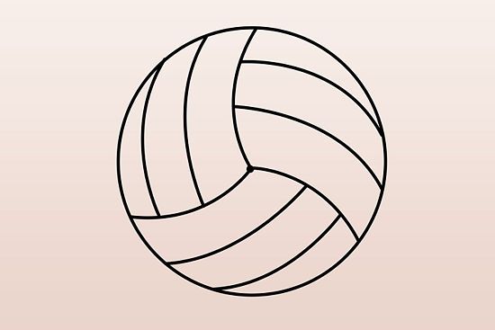 pics Easy Volleyball Drawing how to draw a volleyball step by step