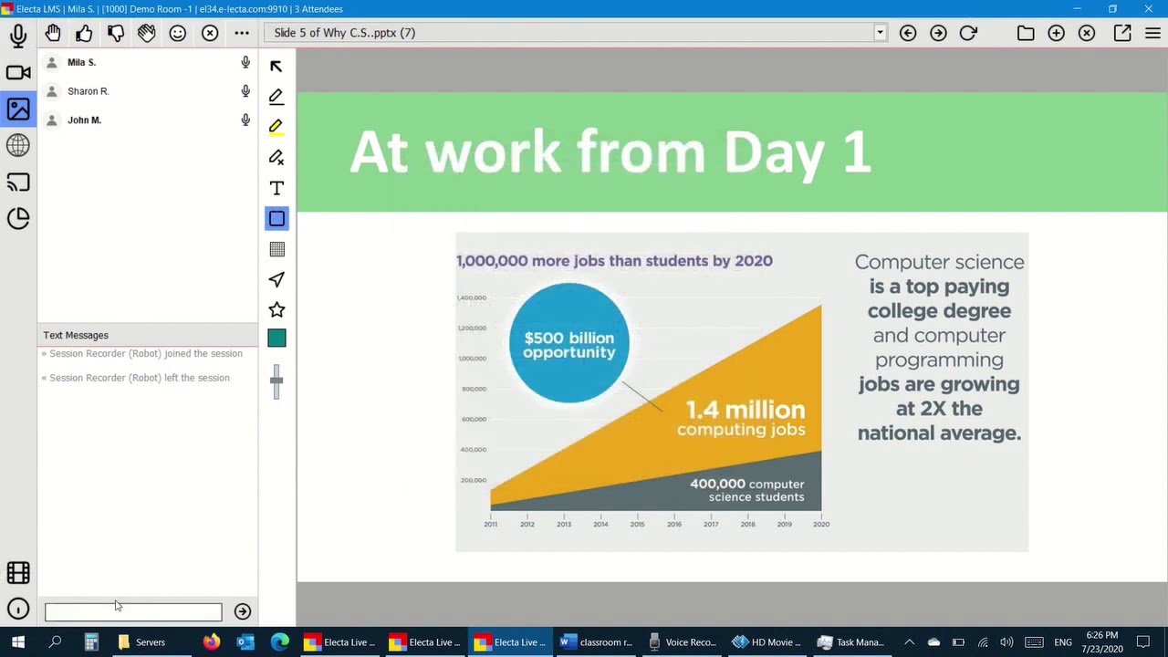 photo Electa Virtual Classroom electa live