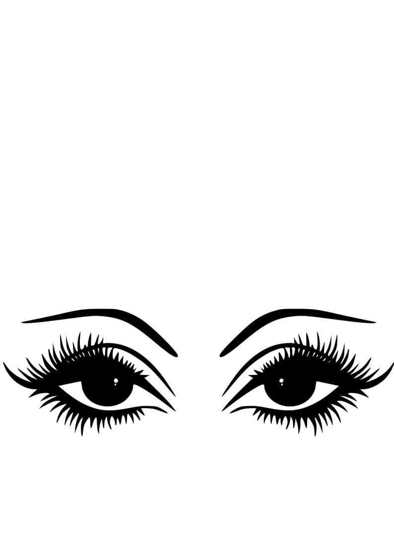 picture Eye Makeup Silhouette eyelashes eyelashes svg lashes eyes eyebrow bundle etsy