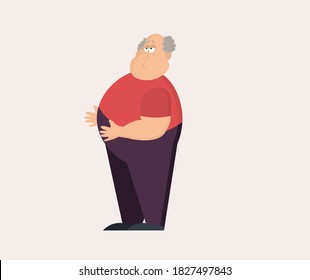 pix Fat Old Man Cartoon https www shutterstock com image vector smiling chinese pensioner 234974311