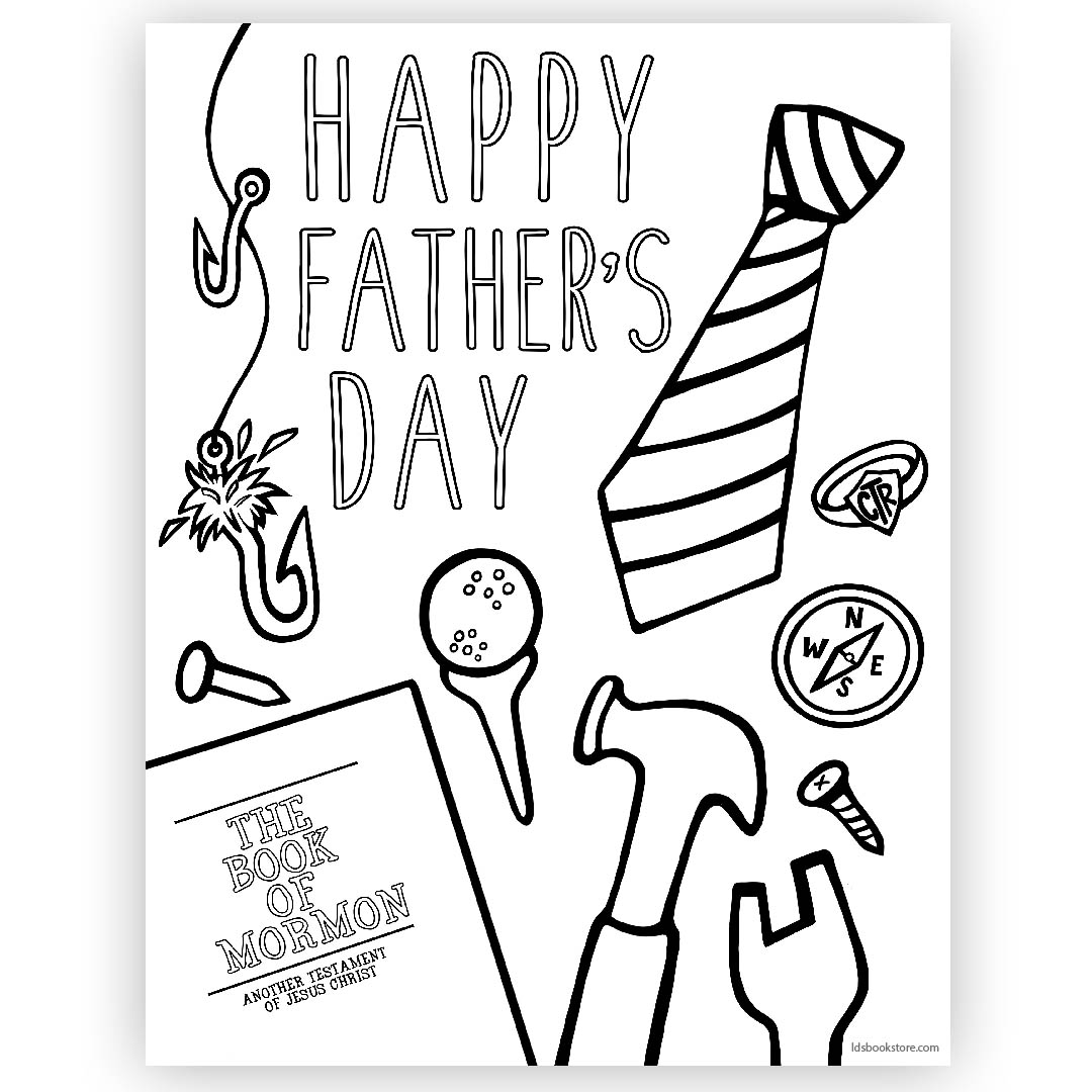 pics Father's Day Line Art continuous line drawing of a father and