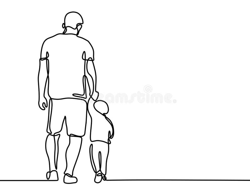 pic Father's Day Line Art https www dreamstime com continuous line drawing father son lovely family concept s day card minimalism style image149327602