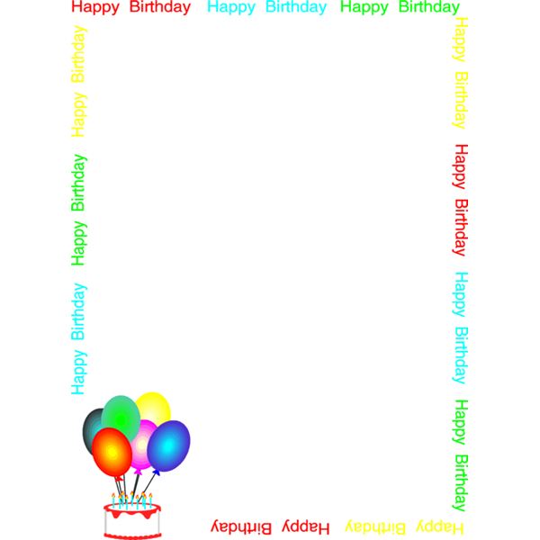 picture Free Birthday Border Templates For Microsoft Word clipart library